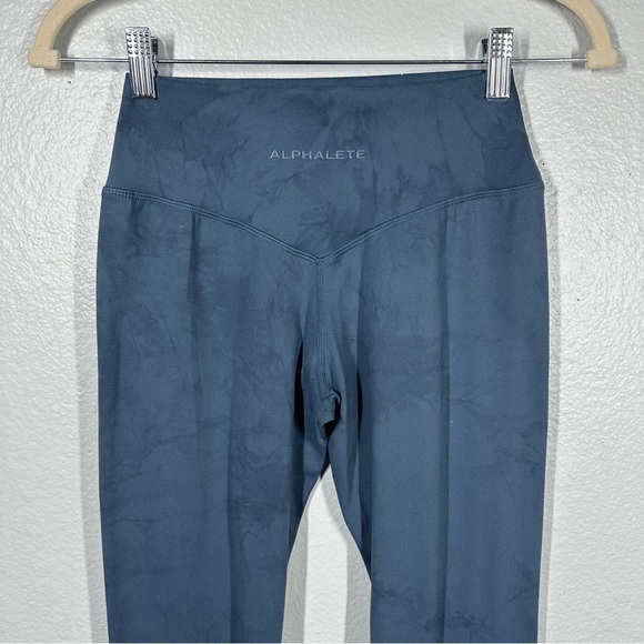 Alphalete Leggings Women's Medium M Blue High Waist Compression Workout Training - Picture 4 of 7